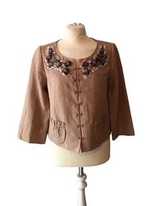 robert rodriguez linen jacket (UK 10) - Picture 1 of 6