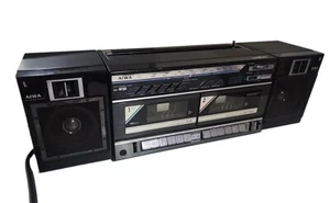 Vintage Aiwa CA-W30 Dual Tape Cassette Boombox Radio Stereo For Parts Only - Picture 1 of 20