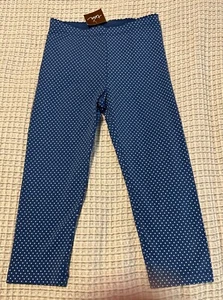 NWT Tea Collection Blue Polka Dot Leggings Girls Size 8 - Picture 1 of 2