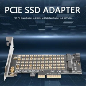 M.2 NVME M+B Key SSD to PCIE Adapter Module PCI-E 3.0 X4 SATA Expansion Card - Afbeelding 1 van 7