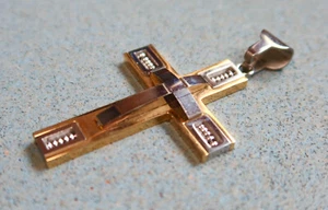 🕊️ Lucky Cross Pendant – 18K Gold Plated Stainless Steel Rosary Necklace ✨ USA - Picture 1 of 9