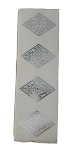 PEGATINAS VINTAGE DE LA SEÑORA GROSSMAN Sellos Diamante Plata Rosa 6 Hojas Boda 1997 - Imagen 1 de 2