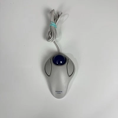 Kensington Orbit Vintage Track Ball Mouse Gray USB Wired Blue P/N.64226 clean - Image 1 of 3