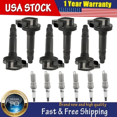 6 bobinas de encendido y 6 bujías para Mazda 6 CX-9 2008-2013 3,7 L Foto 1 de 4