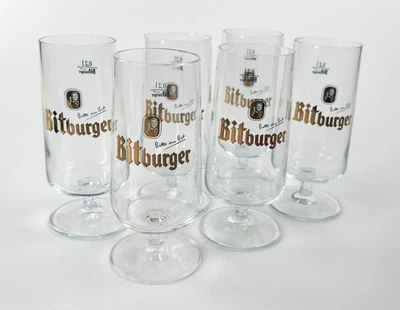 6 x Bitburger Bier Glas "Bitte ein Bit" Biergläser 0,2l Tulpe Pokal Gläser 0085