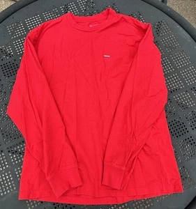 supreme box logo long sleeve Medium Red READ DESC - Picture 1 of 6