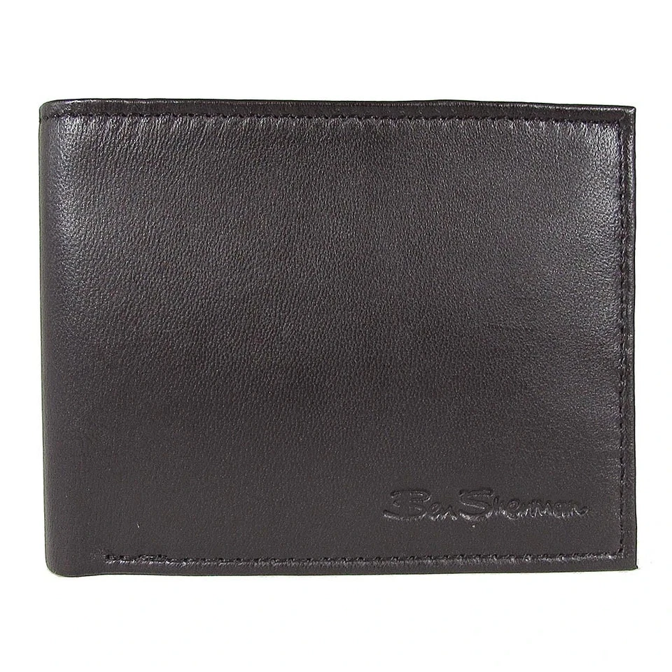 NEW Ben Sherman Mens Kensington Collection 16005C Leather Passcase Wallet, Black - Image 1 of 4