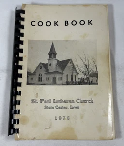 1976 St. Paul Lutheran Church Cookbook, State Center Iowa - Picture 1 of 4