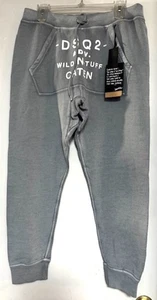 WOW! New Tags DSquared2 "Wild Tuff" logo sweatpants sx large $420 - Picture 1 of 2