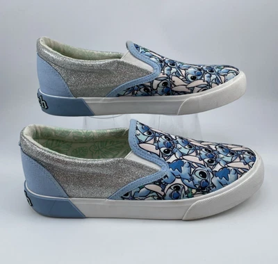 Disney Lilo & Stitch Big Girls SZ 5 Slip On Glitter Loafers Shoes - Image 1 of 4