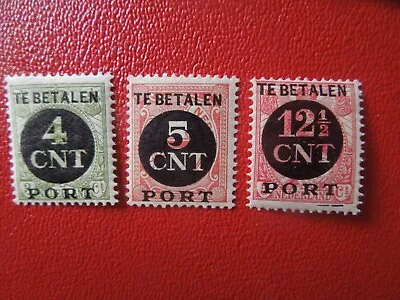 G6050 NETHERLANDS  1924  POSTAGE  DUE P65+P66 +P68  WITH  PLATE  ERROR MNH - Image 1 of 4