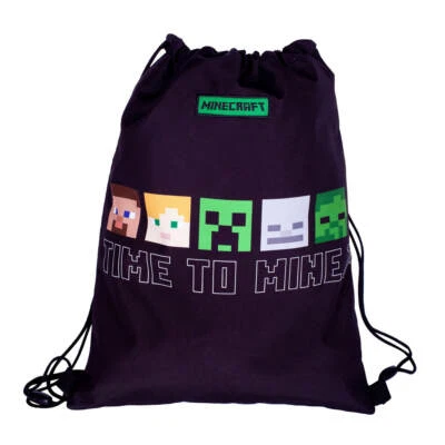 ASTRA Gymbag Turnbeutel Rucksack Sportbeutel Tasche MINECRAFT Alex & Steven - Bild 1 von 2
