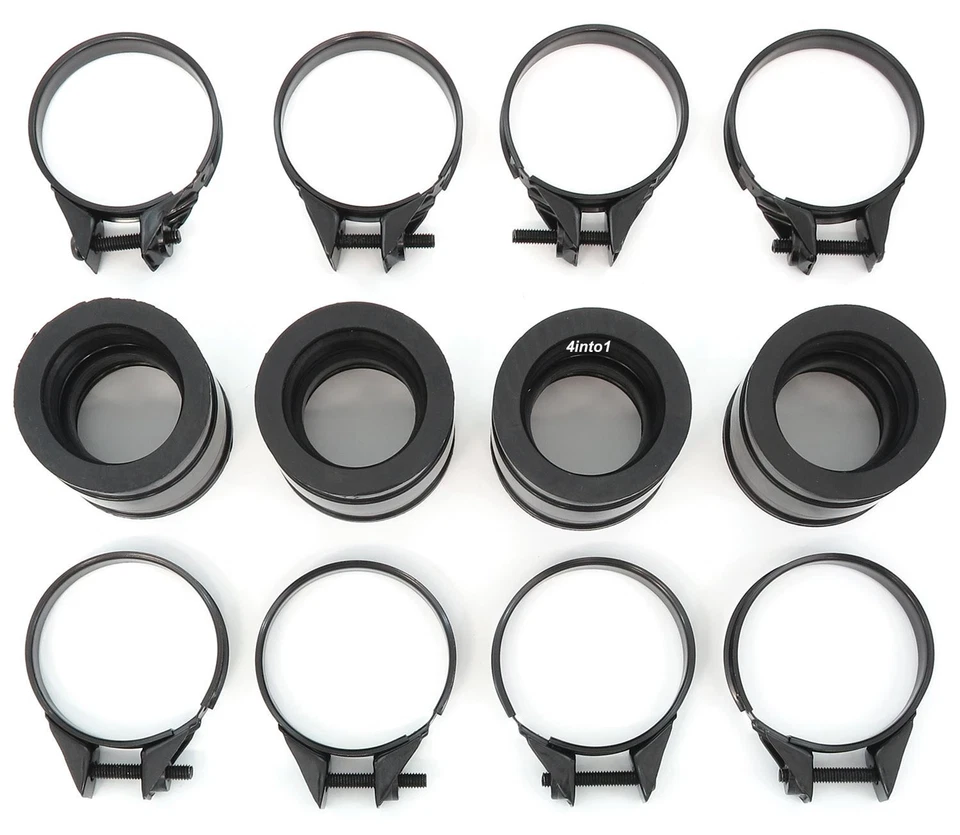 Juego de aislador de admisión con abrazaderas - Botas de goma de cuatro colectores Honda CB500K CB550 Foto 1 de 1