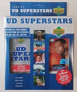 SEALED 2002-03 UPPER DECK UD SUPERSTARS MULTI-SPORT BOX LEBRON JAMES ROOKIE CARD - Picture 1 of 7