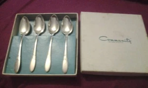 Vintage Community Silverplate Flatware Demitasse Set 4 pcs in orginal Box - Picture 1 of 3