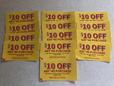 Bath & Body Works Coupons Expires 6/25/23 • 53.74$