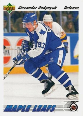 1991-92 Upper Deck Hockey #466 Alexander Godynyuk RC - Image 1 of 2