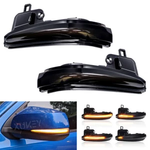 Pair Smoked Sequential LED Side Mirror Turn Signal Light for Toyota Tacoma Rav4 - Foto 1 di 6