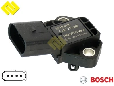 BOSCH 0261230266 ,0281002399 INTAKE MANIFOLD PRESSURE SENSOR MAP ,038906051B ,. - Image 1 of 4