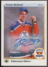 2017-18 Upper Deck Number 1 Draft Connor McDavid RC Rookie AUTO 19/25 Oilers