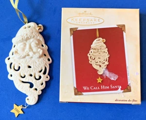 2002 Hallmark Keepsake Bisque Porcelain We Call Him Santa Christmas Ornament - Picture 1 of 5