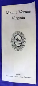 Folleto Mount Vernon Virginia Ladies' Association 1939 - Imagen 1 de 4