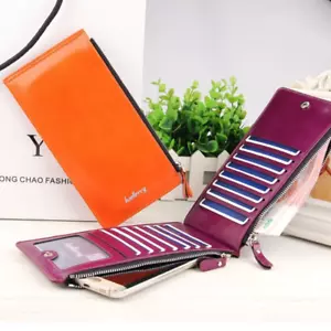 Womens Wallet RFID Blocking Bifold Multi Card Case Long Purse with Zipper - Picture 1 of 22