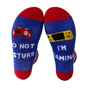 Do Disturb I'm Gaming Socks Ideas Gifts for Men Blue - Picture 1 of 2