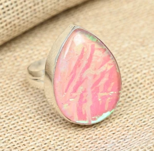 Pink Triplet Opal Gemstone Handmade 925 Sterling Silver Ring Jewelry For Women - Picture 1 of 4