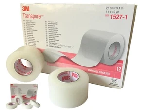 3M Transpore Tape 1.25cm or 2.5cm - Premium First Aid Medical Waterproof Tape - Picture 1 of 4