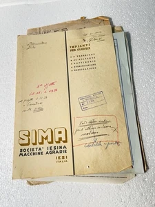 SIMA IESI IMPIANTI PER OLEIFICI CARTELLA DI 15 VECCHI DOCUMENTI ANNI 1950 - Picture 1 of 14