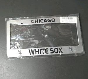 Chicago White Sox Silver Metal License Plate Frame MLB Baseball - Picture 1 of 2