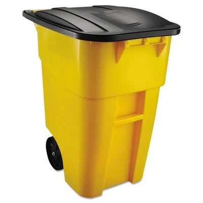 Contenedor desplegable bruto cuadrado Rubbermaid comercial 9W27YEL 50 gal - amarillo nuevo Foto 1 de 4