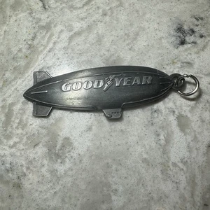 Goodyear Tires Blimp - Metal Key Chain & Tire Tread Depth Gauge - Picture 1 of 3