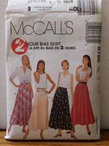 McCall's 8796 Two-Hour Bias A-Line Flared & Flared Gored Skirts Sz 8/10/12 Uncut - Picture 1 of 5
