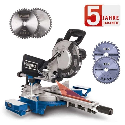 Scheppach Kapp-Zugsäge Gehrungssäge HM216 2000W 75mm zusätzliche 4 Sägeblätter - Bild 1 von 4