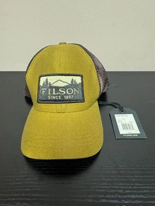 Filson Herren Logger Mesh dunkelbraun Blech Stoff Trucker Cap Einheitsgröße *NEU mit Etikett* - Bild 1 von 4