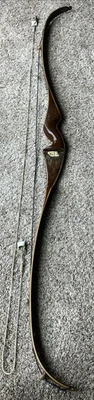 American Archery Wisconsin Shark Hunting Recurve Bow 58# 62" WOOD/GLASS Vintage - Image 1 of 4