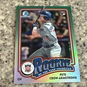 Pete Crow-Armstrong 2024 Bowman Chrome Rookie anno preferito argento #ROY-13 RC - Foto 1 di 2