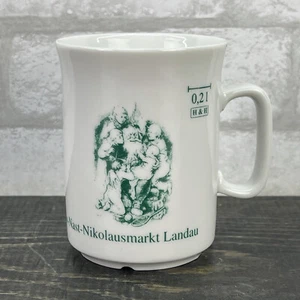 kunsthandwerklicher Thomas -nast-nikolaumarkt Landau 8oz Porcelain Mug - Picture 1 of 9