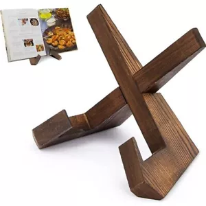 Kitchen Cookbook Stand Book Stand Wood Reading Rest Recipe Cookbook Holder Stand - Picture 1 of 8