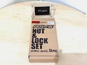 RAYS Genuine Lug Nuts & Lock Set 17HEX L31 M12 x 1.5 Chrome 24PC - Picture 1 of 7