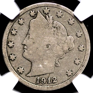 1912 S LIBERTY V NICKEL NGC VG 8 NICE & ORIGINAL WITH A LOW MINTAGE OF 238,000 - Picture 1 of 4