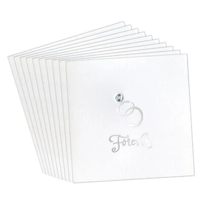 LOTE DE 10 TARJETAS DE REGALO DE BODA DE COMPROMISO DE SALUDOS AMERICANOS + Sobres Foto 1 de 4