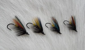 Fly Fishing Flies. Black Dose. Salmon Flies Combo. size #2-4-6 -8 Hooks. - Picture 1 of 4