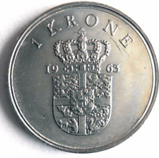 1963 DENMARK KRONE - Excellent Coin - FREE SHIP - Bin #180