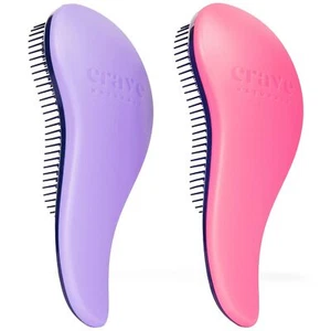Cepillos de cabello desenredados Crave Naturals Glide Thru para adultos y niños- paquete de 2 - Imagen 1 de 7