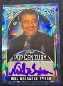 Tarjeta automática Neil deGrasse Tyson 2024 Leaf Pop Century azul hielo agrietado púrpura #8/9 - Imagen 1 de 2