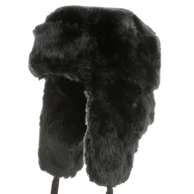 Ultrafino Explorer Ushanka Winter Trapper Faux Fur Pilot Hat Ear Flaps ALL SIZES - Image 1 of 4