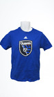 New Minor Flaw San Jose Earthquakes Youth Size L (14/16) Blue Adidas Shirt